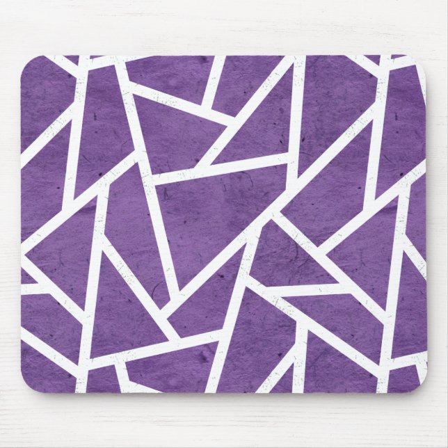 Mousepad Mosaico roxo e branco (Frente)