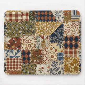 Mousepad Mosaico têxtil em estilo vintage.
