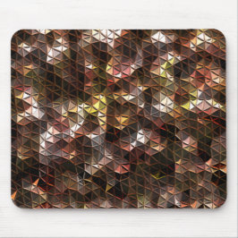 Mousepad Mosaico triangular castanho com alivio leve