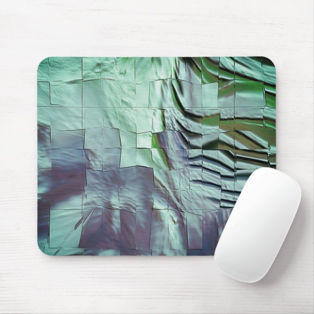 Mousepad Mosaico verde acinzentado com esculpido macio e ce (Com mouse)