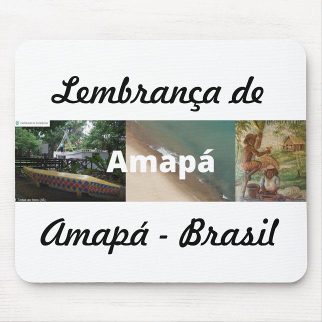 Mousepad Mosepad lembrança de Amapá (Frente)