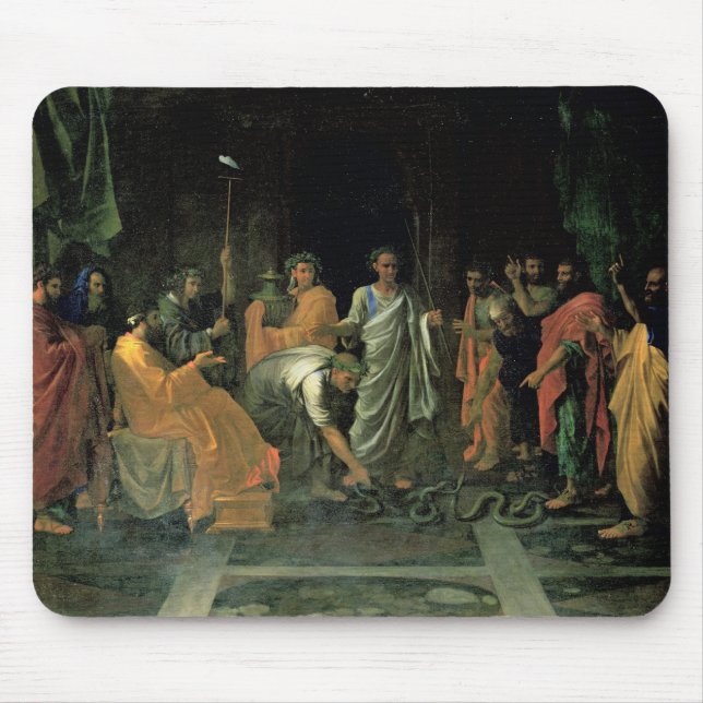 Mousepad Moses e a serpente de bronze (óleo em canvas) (Frente)