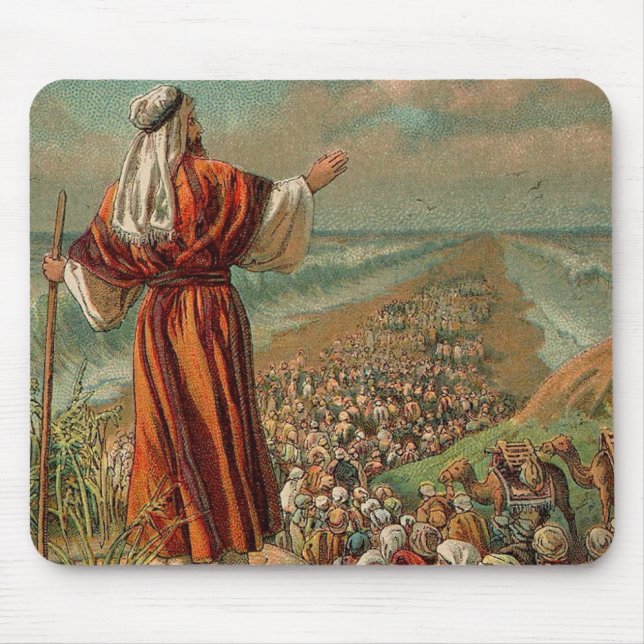 Mousepad Moses Partes do Mar Vermelho (Frente)