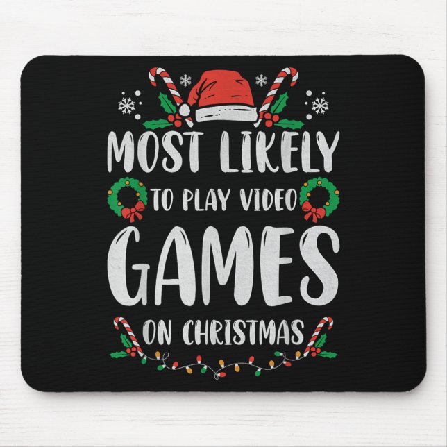 Mousepad Most Likely To Christmas Matching Family Pajamas F (Frente)