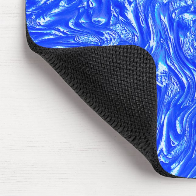 Mousepad Mostra curvado a vestígios granulados, textura azu (Canto)