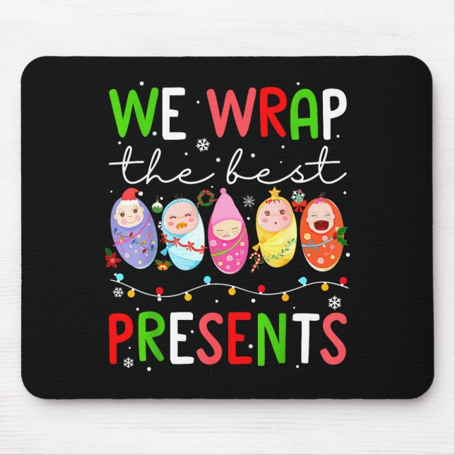 Mousepad Mother Baby Unit Christmas Labor And Delivery Nurs (Frente)