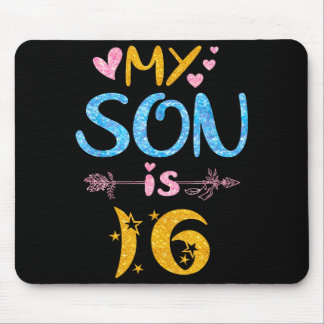 Mousepad Mother father mom dad happy birthday son is 16