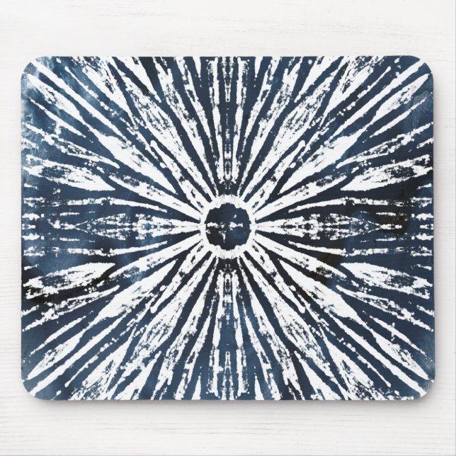 Mousepad Motif Radial de Tinta Indigo (Frente)