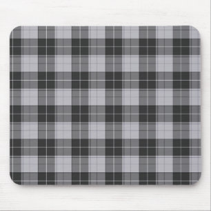 Mousepad Motif tartan simples en gris