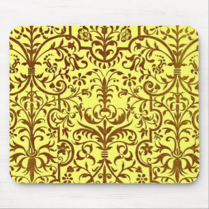 Mousepad Motif vitoriano em amarelo