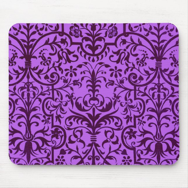 Mousepad Motif vitoriano em roxo (Frente)