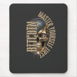 Mousepad Motivação BTC | Crânio | Bitcoin cripto