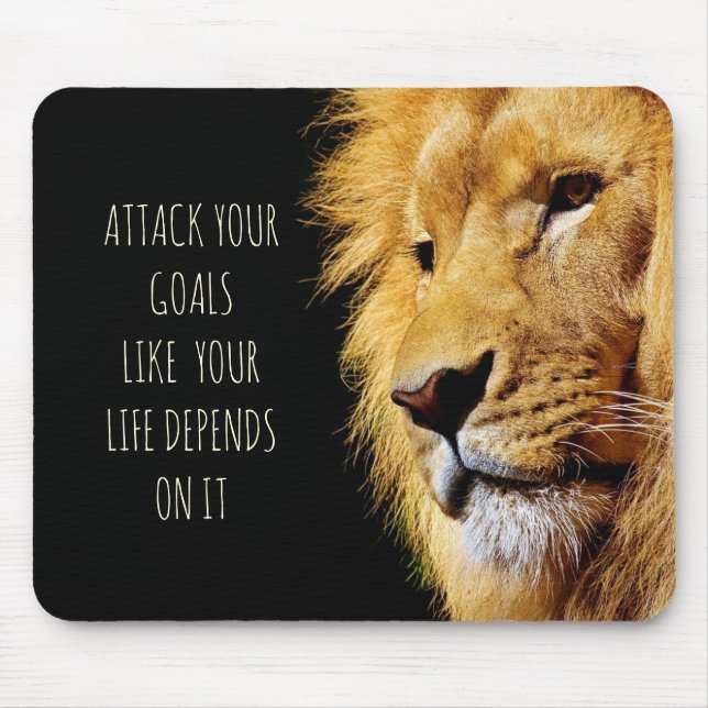Mousepad Motivação do leão (Frente)