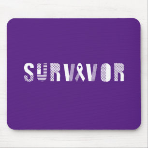 Mousepad Motivação Inspiracional de Fita de Cancer Sobreviv