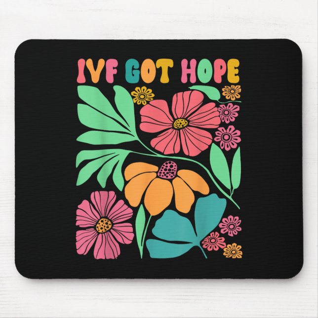 Mousepad Motivação Inspirada Ivf Mama Wildflower Ivf Mãe (Frente)