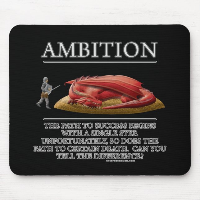 Mousepad Motivador da fantasia da ambição (de) (Frente)