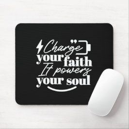 Mousepad Motivational Christian Quote – Charge Your Faith