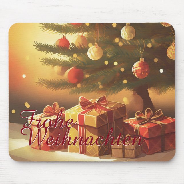 Mousepad Motivo, com presentes debaixo da árvore de Natal 3 (Frente)