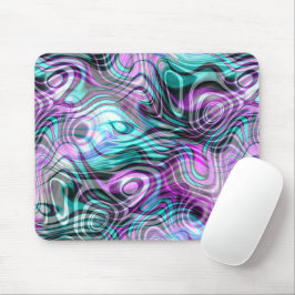 Mousepad Motivo de Arte com Redemoinhos de Mármore Moderno 