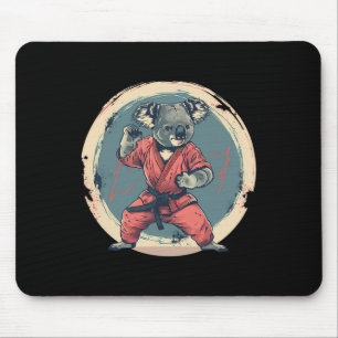 Mousepad Motivo de Coala de Karate Taekwondo Jiu-jitsu Mma