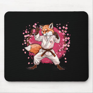 Mousepad Motivo de Raposa de Caratê Taekwondo Jiu-jitsu Mma