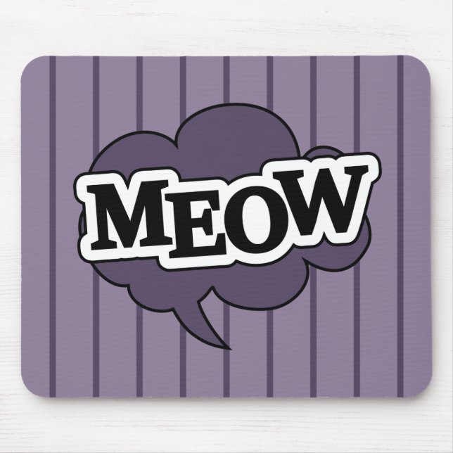 Mousepad Moto de gato roxo e design preto (Frente)