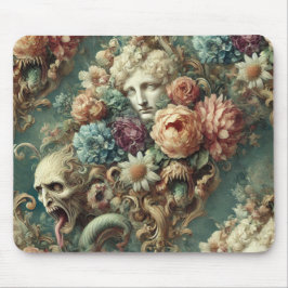 Mousepad Motocada Inferna - Design Floral Gótica