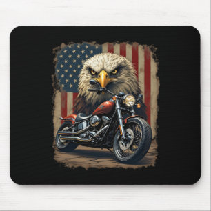 Mousepad Motocicleta Bandeira EUA Retro Biker Chopper