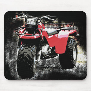 Mousepad Motocicleta Offroad do veículo com rodas vermelho