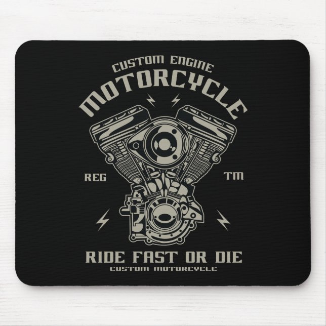 Mousepad Motocicleta Personalizada Rápido Ou Mortal (Frente)