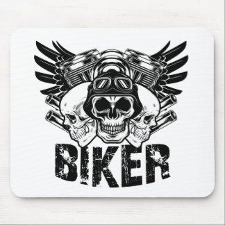 Mousepad motociclista do crânio