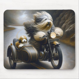Mousepad Motociclo Collie Com O Sidecar