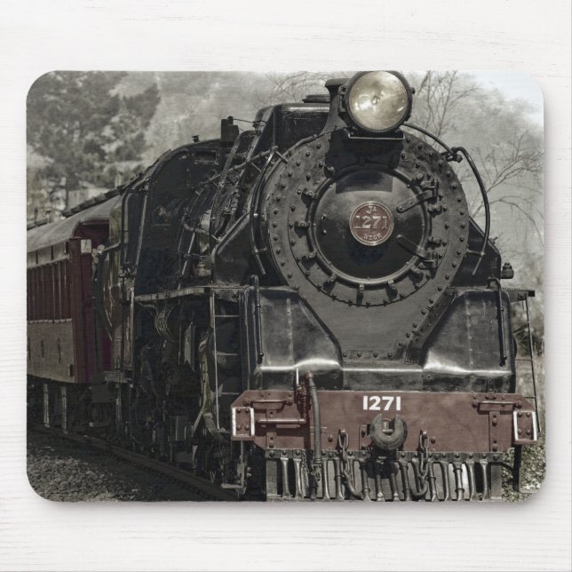 Mousepad Motor a vapor de locomoção antiga (Frente)
