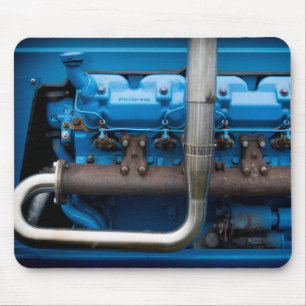 Mousepad Motor de trator azul