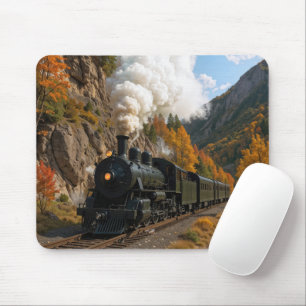 Mousepad Motor Vintage A Vapor Em Vale De Montanha Do Outon