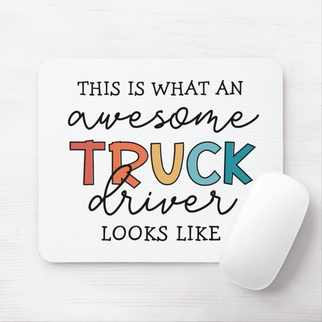 Mousepad Motorista de caminhão engraçado | Incrível Motoris (Com mouse)