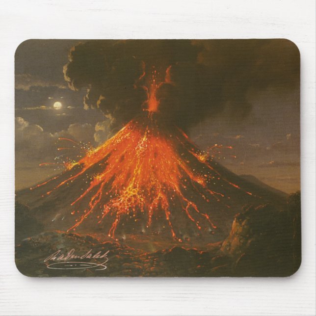 Mousepad "Mount Merapi op Java" Raden Saleh® Muismat (Frente)