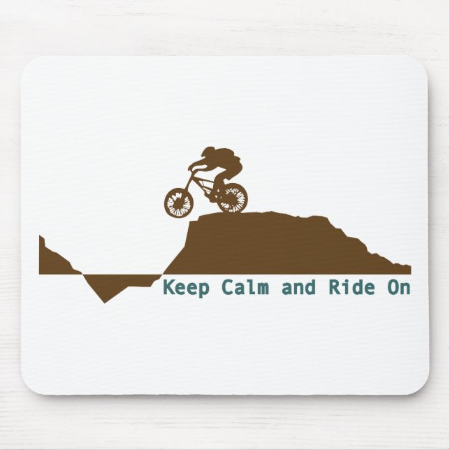 Mousepad Mountain bike - mantenha a calma (Frente)