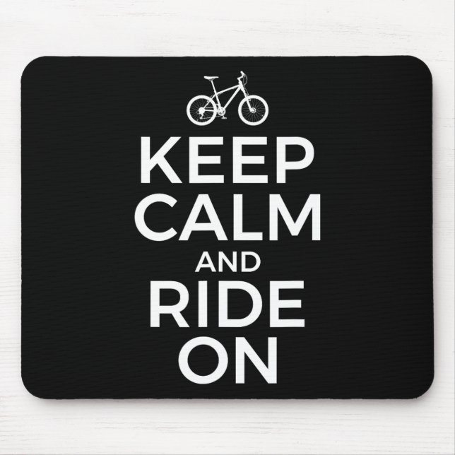 Mousepad Mountain Biking, Mountain Biker, Keep Calm And Rid (Frente)