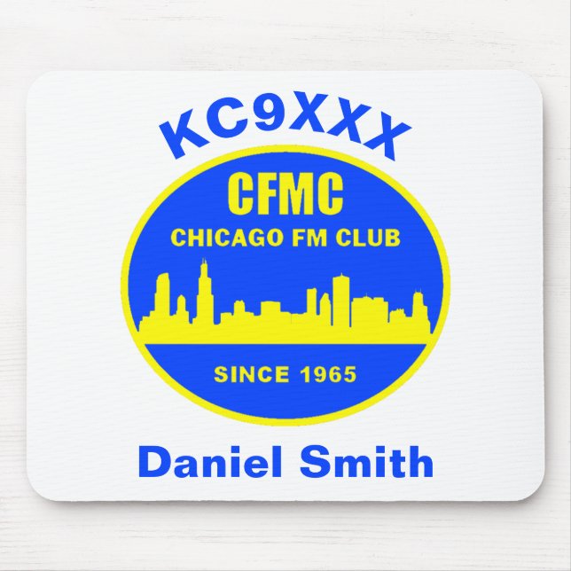 Mousepad Mouse CFMC personalizado com cartaz e nome (Frente)