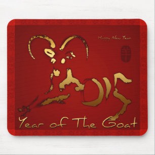 Mousepad Mouse chinês vietnamita de Ano Novo em ouro
