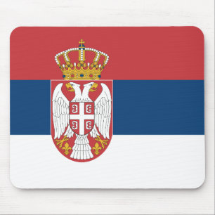 Mousepad Mouse com bandeira da Sérvia