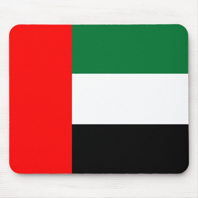 Mousepad Mouse com bandeira dos Emirados Árabes Unidos (Frente)