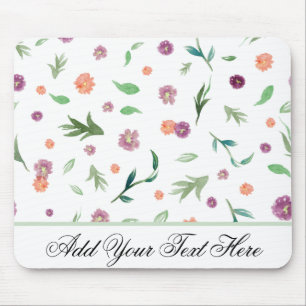 Mousepad Mouse com flor de água - Presente personalizado pa