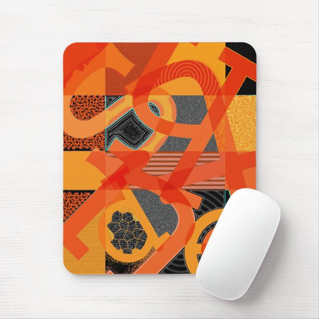 Mousepad Mouse com letra abstrato (Com mouse)