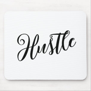 Mousepad Mouse com letra de tendência inspiracional "Hustle