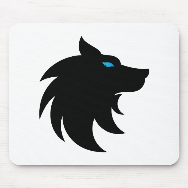 Mousepad Mouse com logotipo Wolf - Mouse elegante para jogo (Frente)