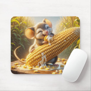 Mousepad Mouse Comendo Milho No Cob