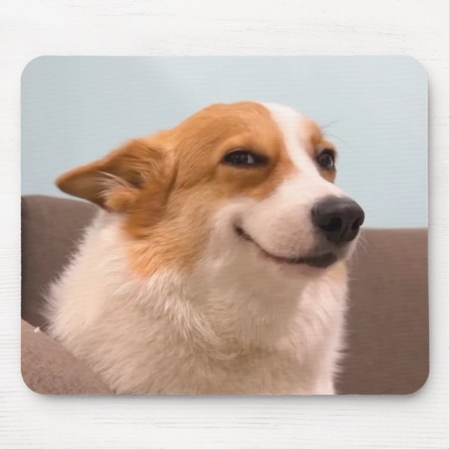 Mousepad Mouse Corgi Meme Pad Sorridente (Frente)