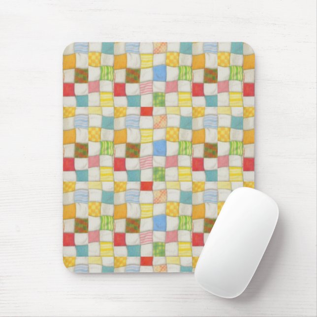 Mousepad Mouse CRAZY QUILT (Com mouse)
